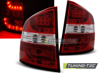 LED TAIL LIGHTS RED WHITE fits OCTAVIA II KOMBI 04-12
