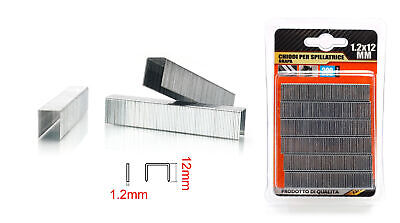300pcs Punti Per Graffatrice 1,2x12mm <ul><li>Punti Universali tipo D 1,2x12mm,