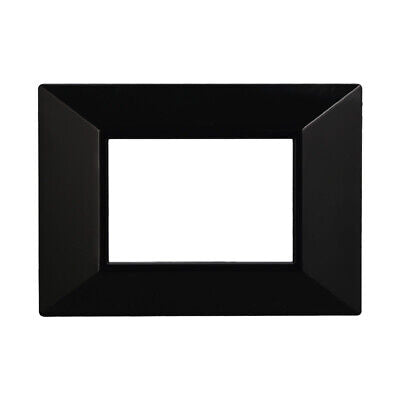 ETTROIT Placca Piramide Serie Moon 3P Colore Nero Compatibile Con Bticino