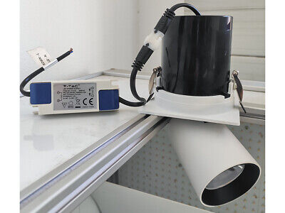 Faretto Led COB da Incasso 18W 4000K Quadrato CRI 90 Angolo 24 Orientabile Snoo