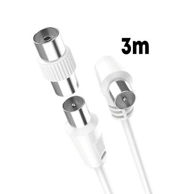 Cavo Coassiale Antenna TV con Connettore ad Angolo Retto Maschio Adattatore