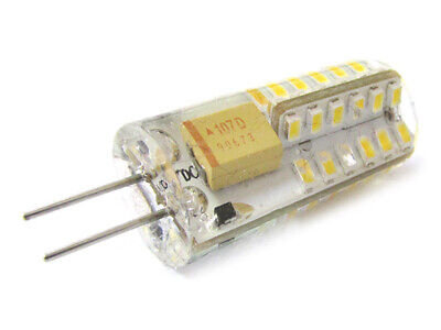 Lampadina LED Bispina G4 48 SMD 3014 DC 12V 3W Bianco Caldo 360 Gradi Con