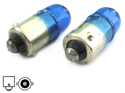 Coppia Lampade Lampadine AUTO/SCOOTER T4W BA9S 12V 4W Piedini Diritti AZZURRA