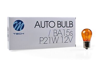 LOTTO DI 10 PEZZI Lampada M-TECH BA15s 12V/21W S25 AMBER