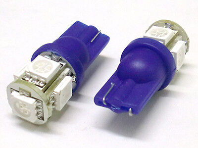 Coppia LAmpadine Lampada Led T10 W5W 5 Smd 5050 Blue Luci Posizione 12V tuning