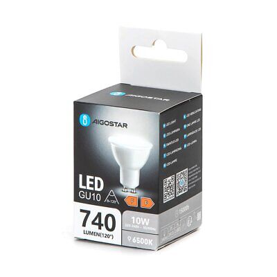 Lampada Faretto Led GU10 10W 740LM 6500K 50X55mm Angolo 120&deg;