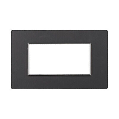 ETTROIT Placca In Vetro Serie Moon 4P Colore Acciaio Scuro Compatibile Con