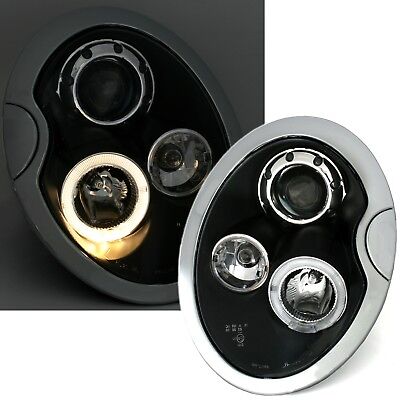 COPPIA Fari Fanali Anteriori Tuning COOPER R50 Angel Eyes 2001-2005 h1