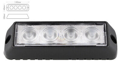 Fanale Luci Diurne A Led DRL Work Light Faro Da Lavoro 12V 24V 12W (4X3W) IP67