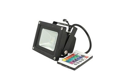 Faro Proiettore Led RGB 10W 220V Telecomando Infrarossi Interno Esterno IP65