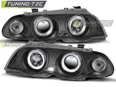 HEADLIGHTS ANGEL EYES BLACK fits E46 05.98-08.01 S/T