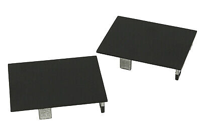 Coppia Tappi Coperture Termine Colore Nero Per Chiusure Profilo Alluminio BA55