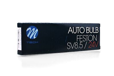 LOTTO DI 10 PEZZI Lampada M-TECH C5W 24V/5W T11x31 SV8.5 CLEAR