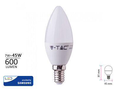 Lampada A Led E14 C37 7W 600LM Bianco Freddo 6000K Forma Goccia Oliva Candela S