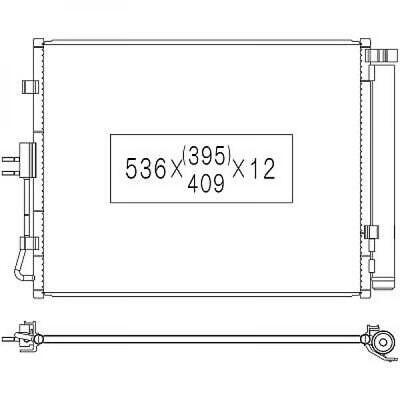 Condensatore clima SOUL 1.6 CWT/CRDi da 02/2009 976062K000AS 495x405