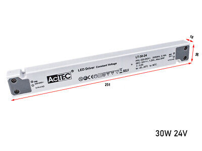 Alimentatore Ultra Slim Sottile 30W 24V Trasformatore CV Per Striscia Led