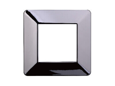 ETTROIT Placca Plastica Serie Starlight 2P Colore Cromato Lucido Compatibile