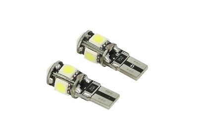 24V COPPIA Lampade Lampadine Led Luci T10 W5W Bianco Camion Bus Barca 5 Smd 5050