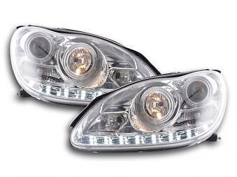 Coppia Fari Fanali Anteriori Tuning Dayline Luci Diurne classe S W220 0