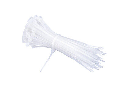 50 Fascette Cablaggio Stringicavo 200X4,8mm Colore Bianca Per Legare Fili Cavi