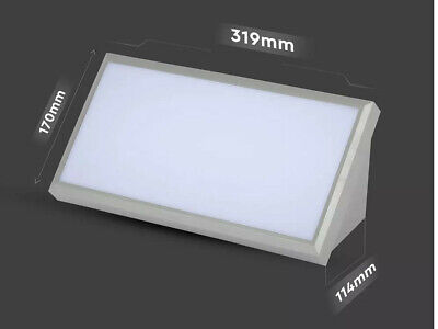 Applique Lampada Led Da Parete Angolare 20W Colore Grigio 4000K IP65 Luce Indir
