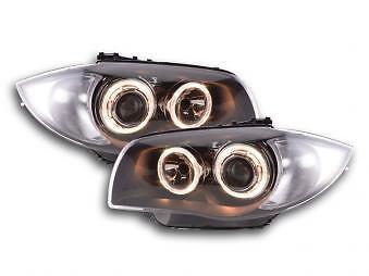 Coppia Fari Fanali Anteriori Tuning Angel Eyes serie 1 E87 04- nero