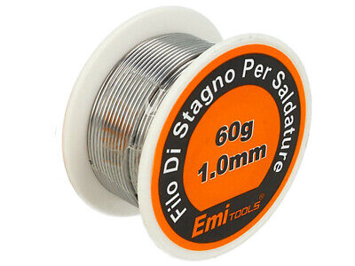 Filo Stagno 1mm Per Saldature 60g Rotolo di Saldatura Diametro 1mm fusione 217°