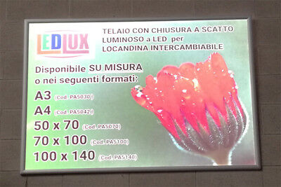 Lightbox Cornice a Scatto Led Telaio Luminoso Retroilluminato Per Locandina