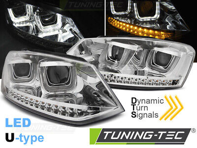 FARI ANTERIORI U-LED LIGHT CHROME SEQ per POLO 6R 09-03.14