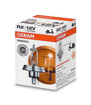 1 Lampada Lampadina Luce OSRAM ORIGINAL H4/H5 R2 (P45T) 45/40W 12V RICAMBIO