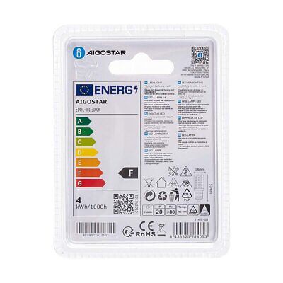 Lampadina LED E14 per Frigorifero T18, 3,5W, Illuminazione a 360&deg;, Bianco