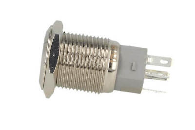 Interruttore Pulsante Bilanciere Rotondo 5 Pin Metallo Con Spia Led Bianco