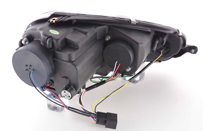 Coppia Fari Fanali Anteriori Tuning Dayline Luci Diurne Golf 5 1K 03-08 Neri H7