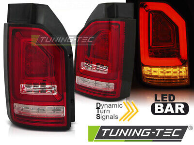 LUCI POSTERIORI A BARRA A LED ROSSE WHIE SEQ per VW T6 15-19 OEM