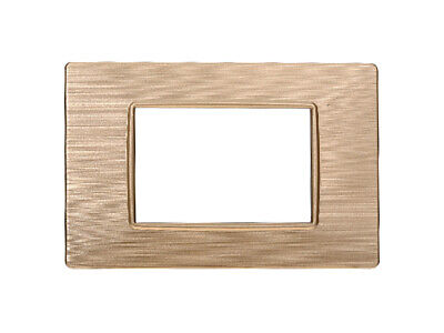 ETTROIT Placca Plastica Serie Starlight 3P Colore Oro Satinato Compatibile Con