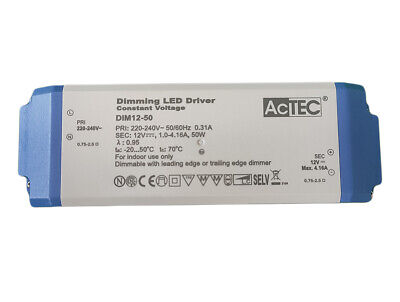 Alimentatore Dimmerabile Con Triac Dimmer Taglio di Fase DC 12V 50W Per