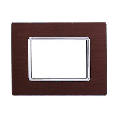 ETTROIT Placca In Alluminio Serie Space 3P Colore Bronzo Compatibile Con