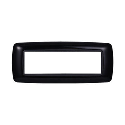 ETTROIT Placca Plastica Bombata Serie Space 7P Colore Nero Compatibile Con