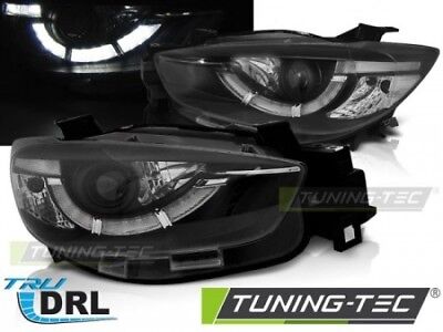 Coppia Set Fari Fanali Anteriori Tuning CX5 11-15 Nero TRUE Alogeni