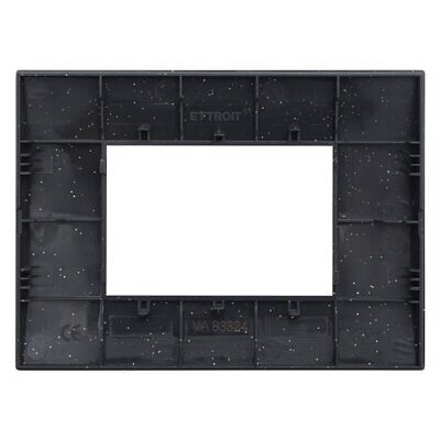 ETTROIT Placca Plastica Serie Venus 3P Colore Nero Brillante Compatibile Con