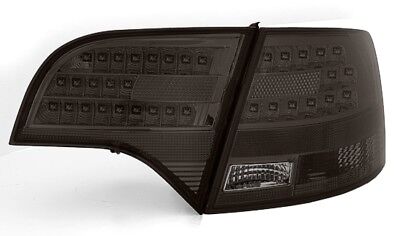 Coppia Fari Fanali posteriori LED TUNING 2004 >2008 A4 B7 =SOLO AVANT= Fumè