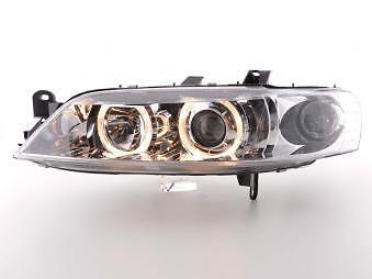 Coppia Fari Fanali Anteriori Tuning Angel Eyes Vectra B Bj: 99-02 cromato