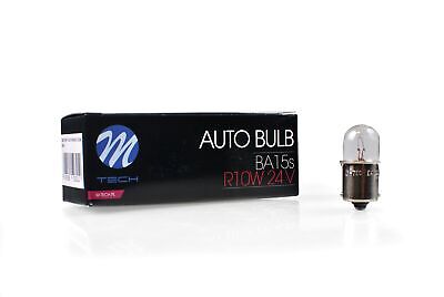 LOTTO DI 10 PEZZI Lampada M-TECH R10W G18 BA15s 24V/10W CLEAR