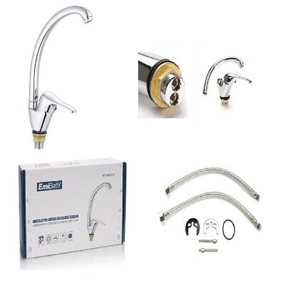Kit Rubinetto Da Cucina Bocca Alta Con Miscelatore Misura 290x220mm Colore
