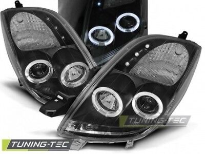 Coppia Fari Fanali Tuning Anteriori YARIS 06-09 ANGEL EYES Nero