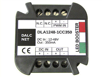 Dalcnet Easy Booster Led Amplificatore Segnale PWM DC 12V-48V CC 350mA DLA1248-1
