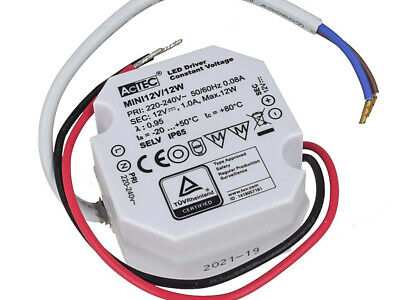 Alimentatore Trasformatore Impermeabile IP67 12V 12W 1A Per Striscia Led