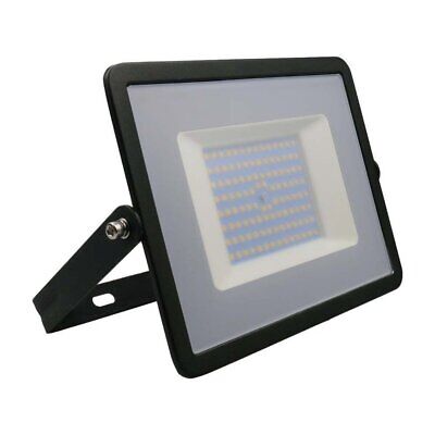 Faro Led Flood Light 100W 8700lm IP65 Slim 261X217X32mm Carcassa Nera Luce