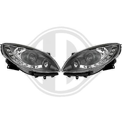Coppia fari fanali anteriori TUNING dayline led TWINGO 2007-2011 neri H1+H1