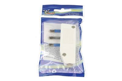 2 PZ Spina Mobile a Pipa Ribassata Piatta 2P+T 16A 250V Bianco XSL1027A